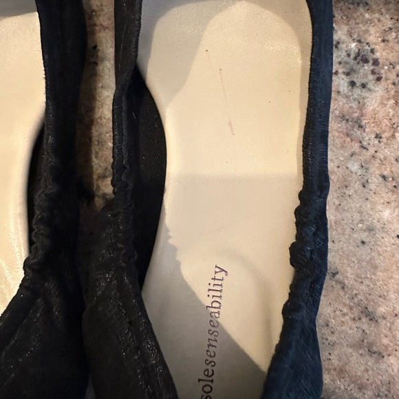 Solesenseability Black Suede Loafers with Metal Embellishment - Picture 2 of 4